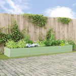 Jardinieră Verde pastel 195 x 100 x 45 cm Oțel Galvanizat GartenMobel Dekor