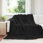 Pătura de aruncat Negru 240 x 220 cm Molton GartenMobel Dekor