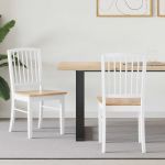 Scaune de dining 2 pcs Alb 50 x 52,5 x 91 cm GartenMobel Dekor