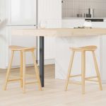 Scaune de dining 2 pcs natural 46 x 37 x 63 cm GartenMobel Dekor