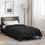 Duvet de iarnă Negru 220 x 135 cm Microfibră GartenMobel Dekor