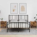 Dulap de noapte cu sertar 2 pcs Lemn vechi 40 x 35 x 47,5 cm GartenMobel Dekor