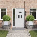 Jardinieră 2 pcs Argintiu 100 x 100 x 80 cm Oțel Galvanizat GartenMobel Dekor