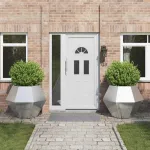 Jardinieră 2 pcs Argintiu 100 x 100 x 80 cm Oţel inoxidabil GartenMobel Dekor