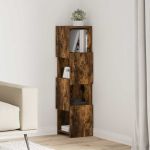 Dulap de colț Stejar fumuriu 25,5x25x102cm Lemn compozit GartenMobel Dekor