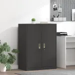 Dulap de depozitare Negru 80 x 40 x 105 cm Oțel Laminat la Rece GartenMobel Dekor