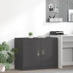 Dulap de depozitare Negru 90 x 40 x 70 cm Oțel Laminat la Rece GartenMobel Dekor