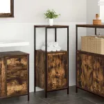 Dulap de baie cu rafturi stejar afumat 36x35x95 cm GartenMobel Dekor