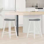 Scaune de dining 2 pcs Alb 46 x 37 x 63 cm GartenMobel Dekor