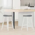 Scaune de dining 2 pcs Alb 46 x 37 x 63 cm GartenMobel Dekor