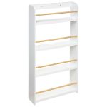 Biblioteca copii Atmosphera Classic, 4 rafturi, MDF si lemn de pin, 55x112 cm, alb Household NewTrend