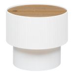 Masuta cafea Atmosphera Enola cu spatiu depozitare, MDF, 39x35 cm, alb Household NewTrend