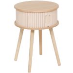 Noptiera rotunda Atmosphera Nysos cu 2 usi glisante si raft interior, 40x54 cm, crem natur Household NewTrend