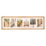 Rama foto Atmosphera Milea pentru 6 poze 10x15 cm, lemn hevea, 21x70 cm, natur Household NewTrend