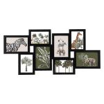 Rama foto colaj Atmosphera Cali pentru 8 poze, format orizontal, negru, 63x30 cm Household NewTrend