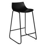 Scaun bar Atmosphera Otac, 47x49x83 cm, polipropilena si metal, negru Household NewTrend