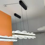 Lustra LED suspendata cu Telecomanda ISOTTA 105W, lumina Rece/Calda/Neutra, Dimabila,Inaltime Reglabila, Negru ModernLight Concept