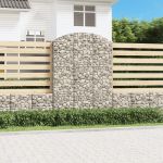 Coș gabion arcuit, 150x30x200/220 cm, fier galvanizat GartenMobel Dekor
