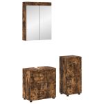 Set de mobilier pentru baie TULUM Stejar fumuriu Lemn compozit GartenMobel Dekor