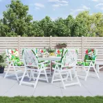 Perne scaune cu spătar jos, 6 buc., multicolor, textil oxford GartenMobel Dekor