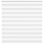 Jaluzea tip zebra alb lățime țesătură 135,9 cm poliester GartenMobel Dekor