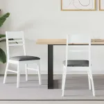 Scaune de dining 2 pcs Alb 43 x 54 x 89 cm GartenMobel Dekor