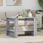 Masă de cafea Gri Sonoma 72 x 50 x 50 cm Lemn compozit GartenMobel Dekor
