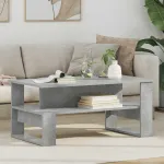 Masă de cafea Gri din beton 90 x 50 x 40 cm Lemn compozit GartenMobel Dekor