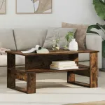 Masă de cafea Stejar fumuriu 90 x 50 x 40 cm Lemn compozit GartenMobel Dekor