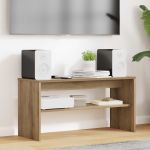 Cabinet TV Stejar Artizanal 80 x 30 x 40 cm Lemn compozit GartenMobel Dekor