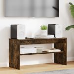 Cabinet TV Stejar fumuriu 80 x 30 x 40 cm Lemn compozit GartenMobel Dekor
