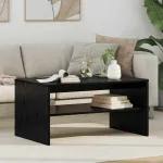 Masă de cafea Stejar Negru 80 x 50 x 40 cm Lemn compozit GartenMobel Dekor