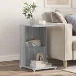 Masă laterală cu roata Gri Sonoma 40 x 35 x 60 cm Lemn compozit GartenMobel Dekor