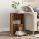 Masă laterală cu roata Lemn vechi 40 x 35 x 60 cm Lemn compozit GartenMobel Dekor