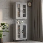 Dulap de perete suspendat, gri sonoma, 69,5x34x90 cm GartenMobel Dekor