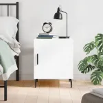 Noptieră, alb, 40x40x50 cm, lemn compozit GartenMobel Dekor