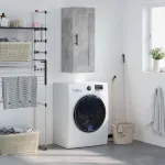 Dulap de perete, gri beton, 34,5x34x90 cm, lemn prelucrat GartenMobel Dekor