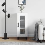 Servantă, alb, 34,5x34x90 cm, lemn compozit GartenMobel Dekor