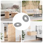 Îmbinări 2 pcs Argintiu 12 x 12 x 1,2 cm Fier GartenMobel Dekor