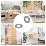 Îmbinări 2 pcs Argintiu 16 x 16 x 1,5 cm Fier GartenMobel Dekor