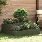 Vază pentru Grădină Verde măsliniu 100 x 100 x 50 cm GartenMobel Dekor