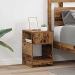 Masă laterală 2 pcs Lemn vechi 30,5 x 30 x 45 cm Lemn compozit GartenMobel Dekor