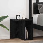 Masă laterală 2 pcs Stejar Negru 37 x 32 x 40 cm Lemn compozit GartenMobel Dekor