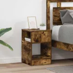 Masă laterală 2 pcs Stejar fumuriu 30,5 x 30 x 45 cm GartenMobel Dekor