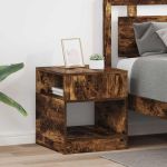 Masă laterală 2 pcs Stejar fumuriu 40,5 x 40 x 45 cm GartenMobel Dekor