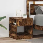 Masă laterală 2 pcs Stejar fumuriu 40,5 x 40 x 45 cm GartenMobel Dekor