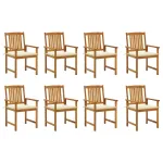 Scaune de grădină cu perne 8 buc. lemn masiv de acacia GartenMobel Dekor