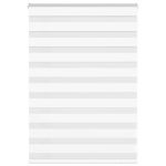 Jaluzea tip zebra alb lățime țesătură 105,9 cm poliester GartenMobel Dekor