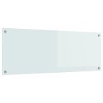 Spate de bucătărie Alb 110 x 40 cm sticlă securizată GartenMobel Dekor