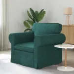 Canapea Verde închis 215 x 82 x 80 cm Metal GartenMobel Dekor